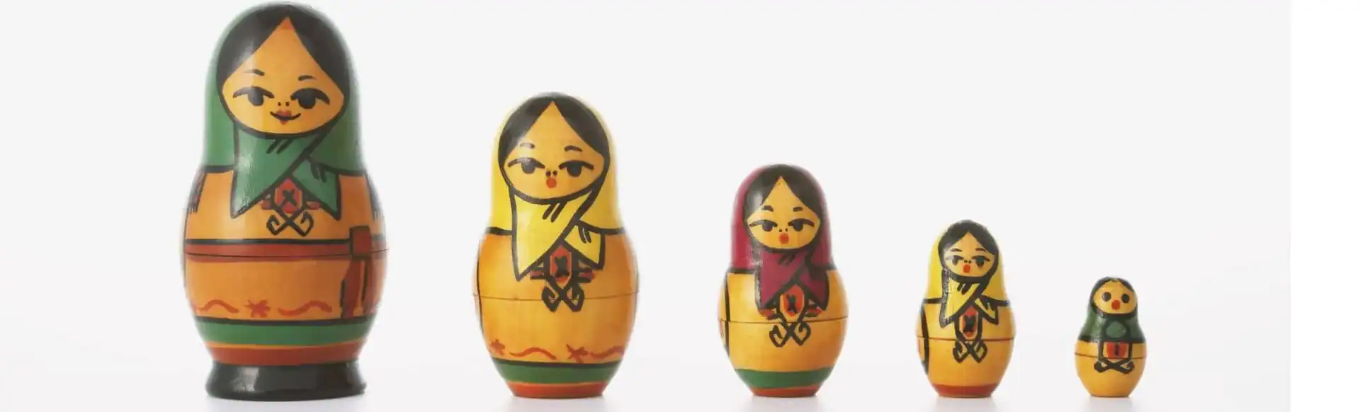 Russian nesting dolls symbolising IVF acupuncture and fertility support in Brighton & Hove — layers of care, balance, and connection.